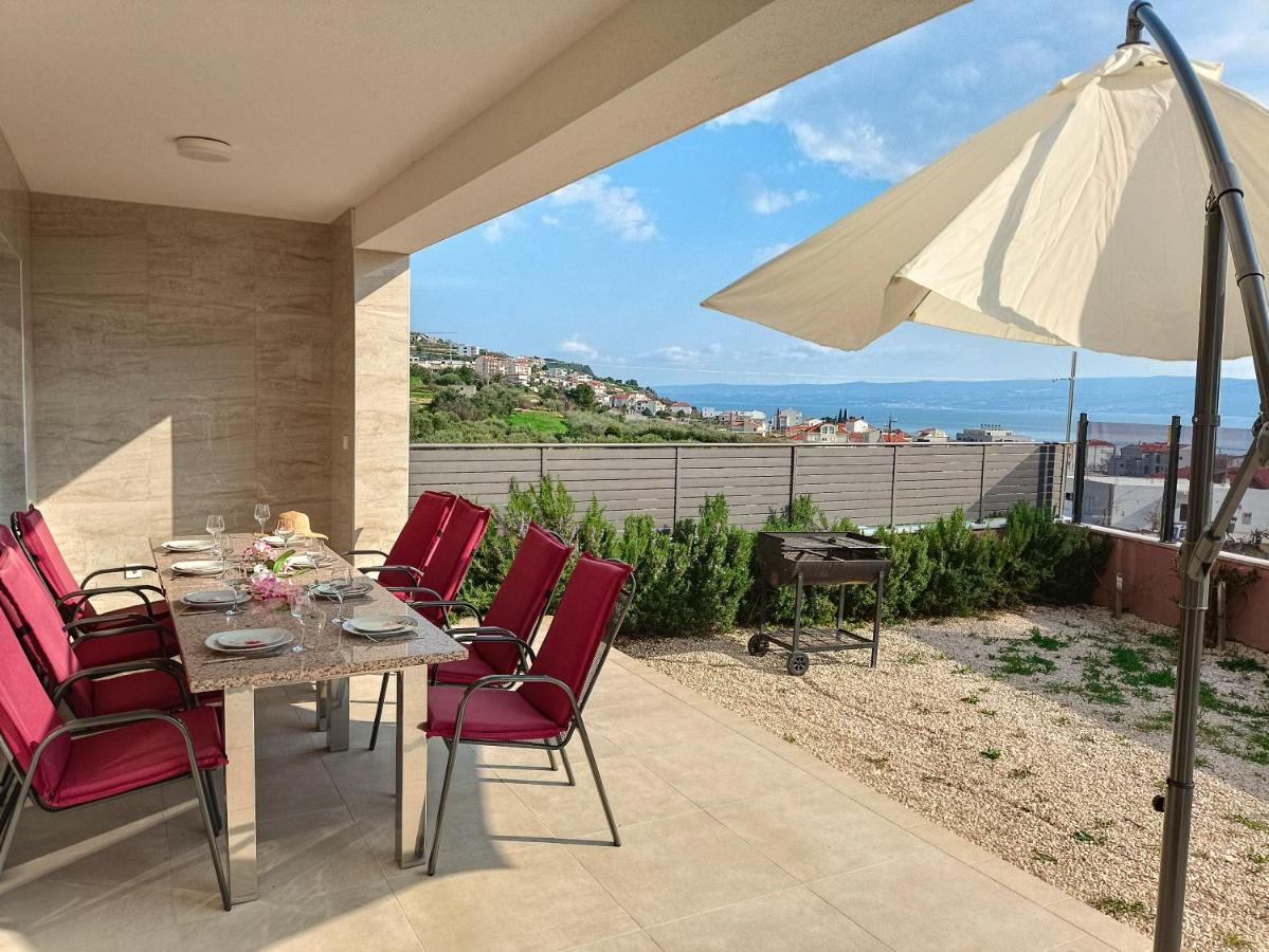 Modern Villa With Jacuzzi, Beautiful Sea View, Near Split! Villa 36A Podstrana Esterno foto