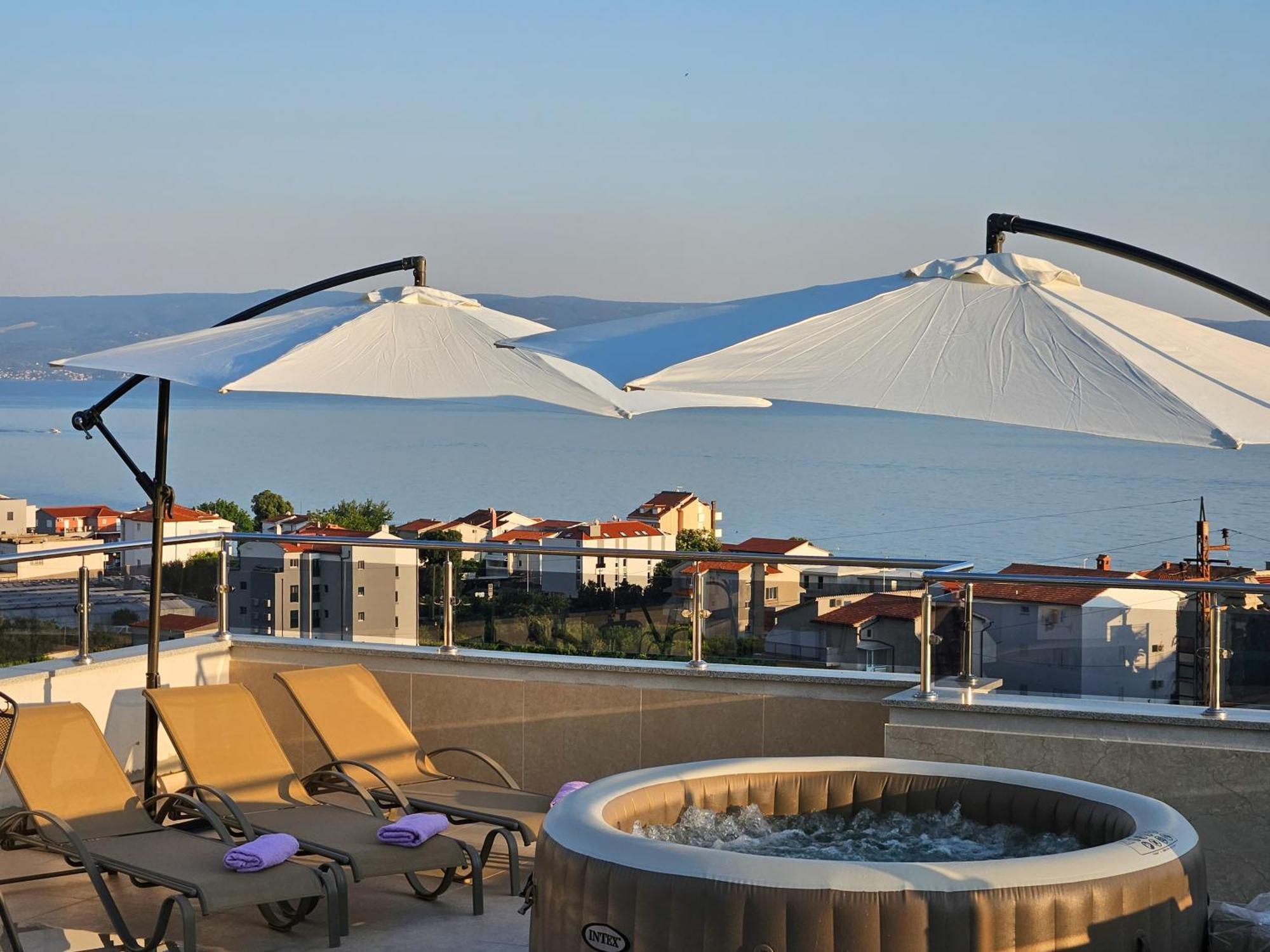 Modern Villa With Jacuzzi, Beautiful Sea View, Near Split! Villa 36A Podstrana Esterno foto